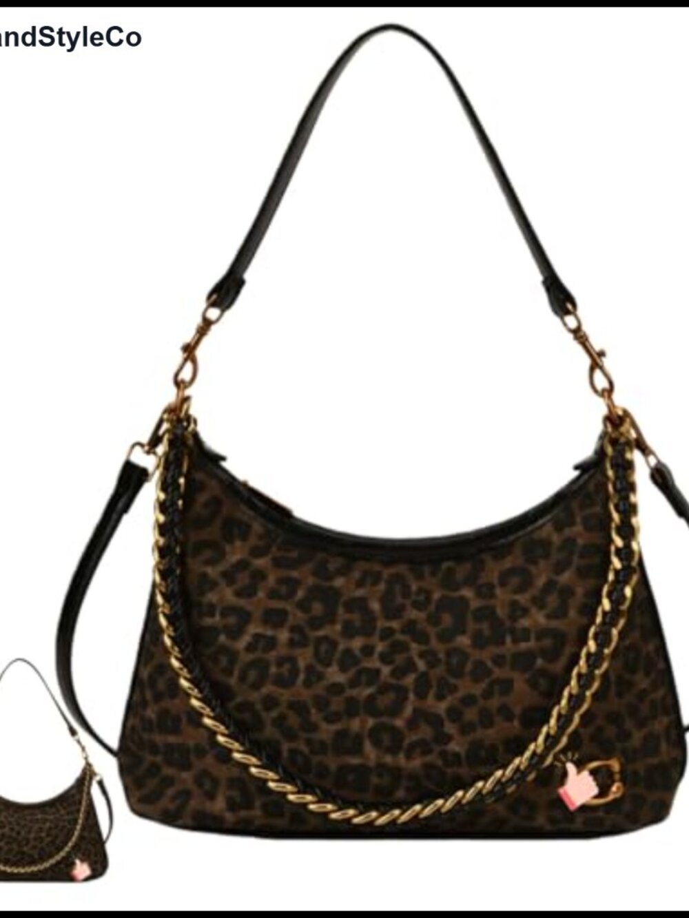 Leopard Print Crossbody Bag Purse for Women Trendy Travel Purse